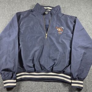 Taz Golfing Mens Quarter Zip Small Windbreaker Blue Vintage Y2K Warner Bros.